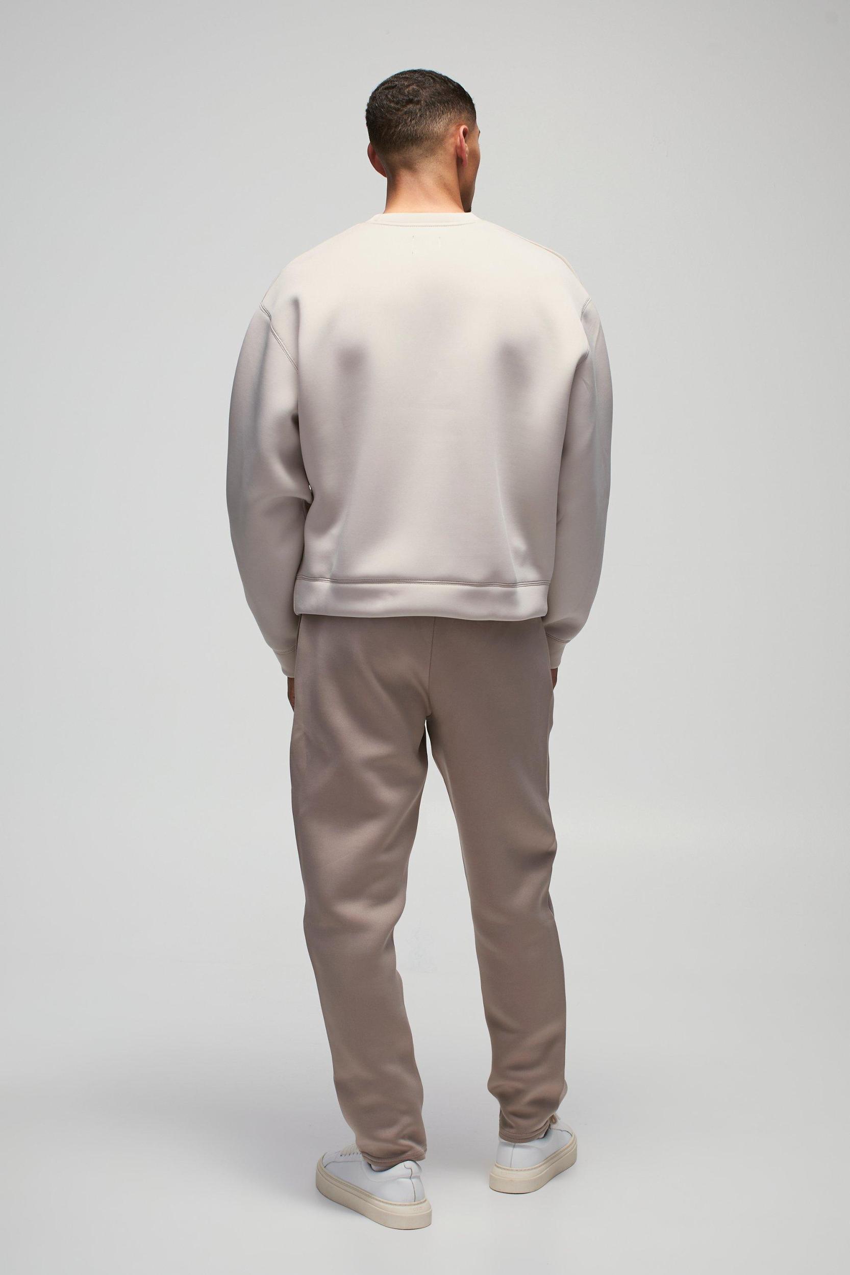 Slim Tapered Bonded Scuba Sweatpants | boohooMAN USA Product Image