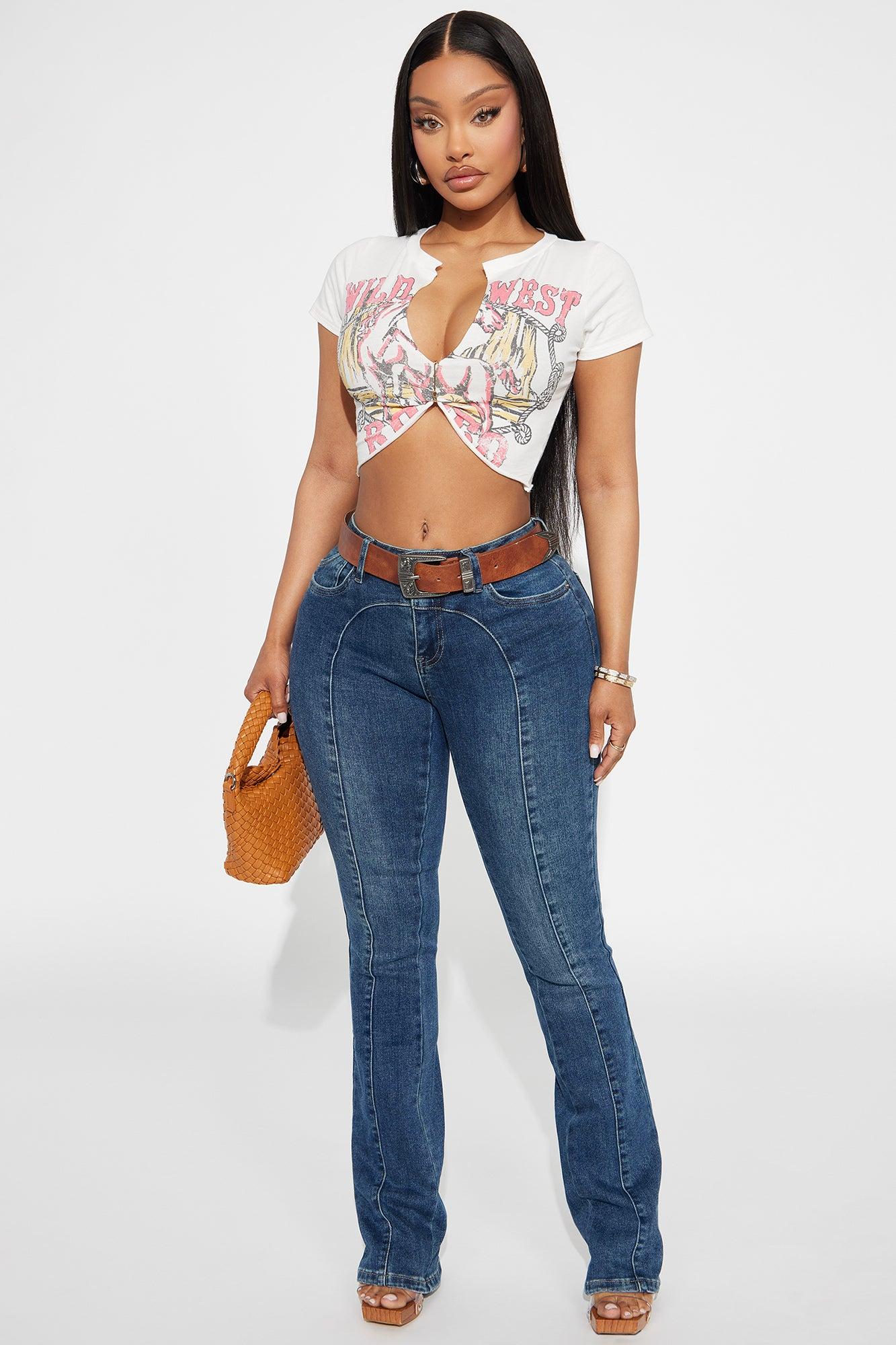 Wild West Rodeo Tee - White Female Product Image
