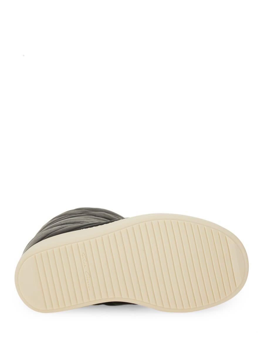 RICK OWENS Round Toe Ankle Boots With Contrast Sole In Black Product Image