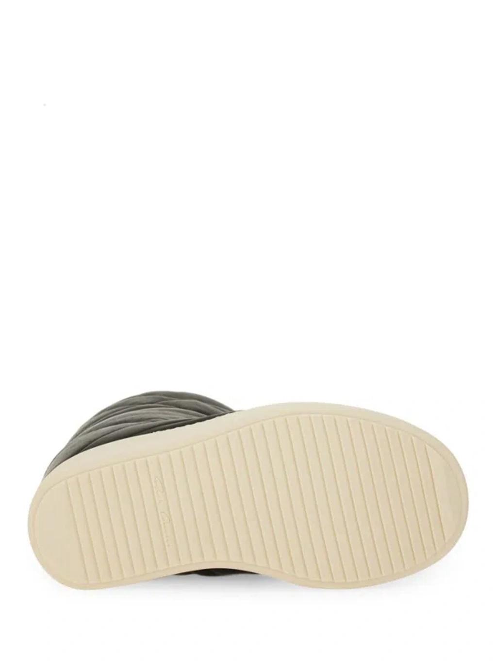 RICK OWENS Round Toe Ankle Boots With Contrast Sole In Black Product Image