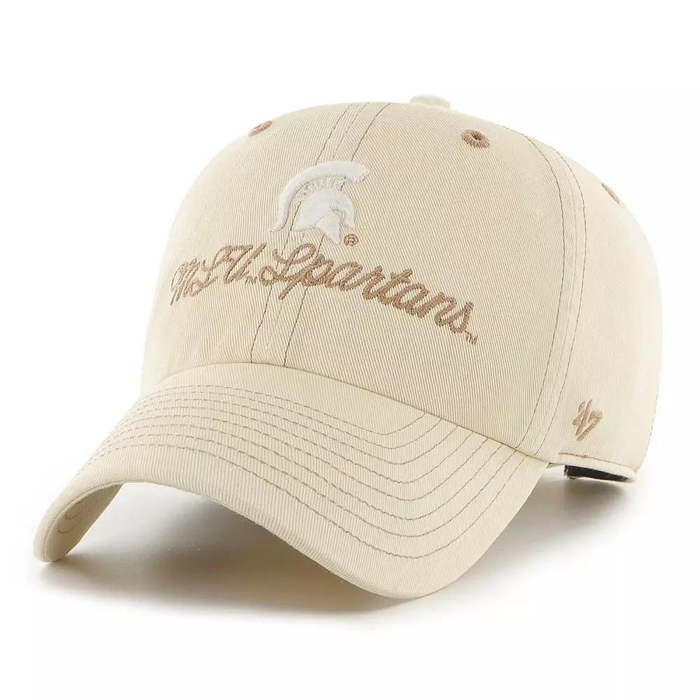 Women's '47 Tan Michigan State Spartans Haze Clean Up Adjustable Hat, Team Product Image