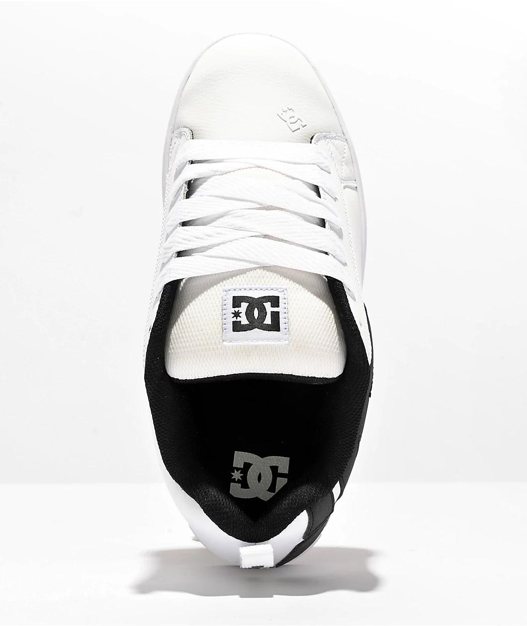 DC Court Graffik White & Black Skate Shoes Product Image
