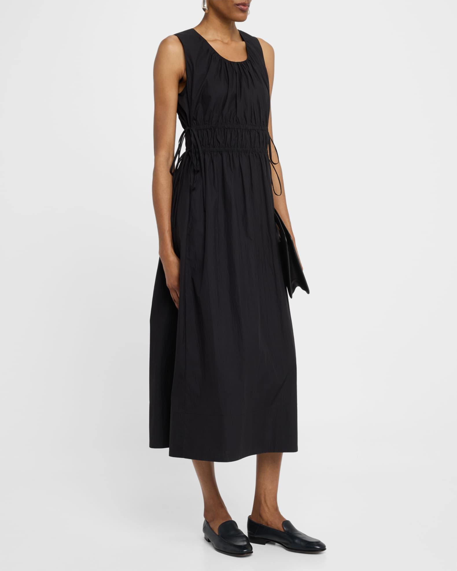Sleeveless Gathered-Waist Midi Dress Product Image