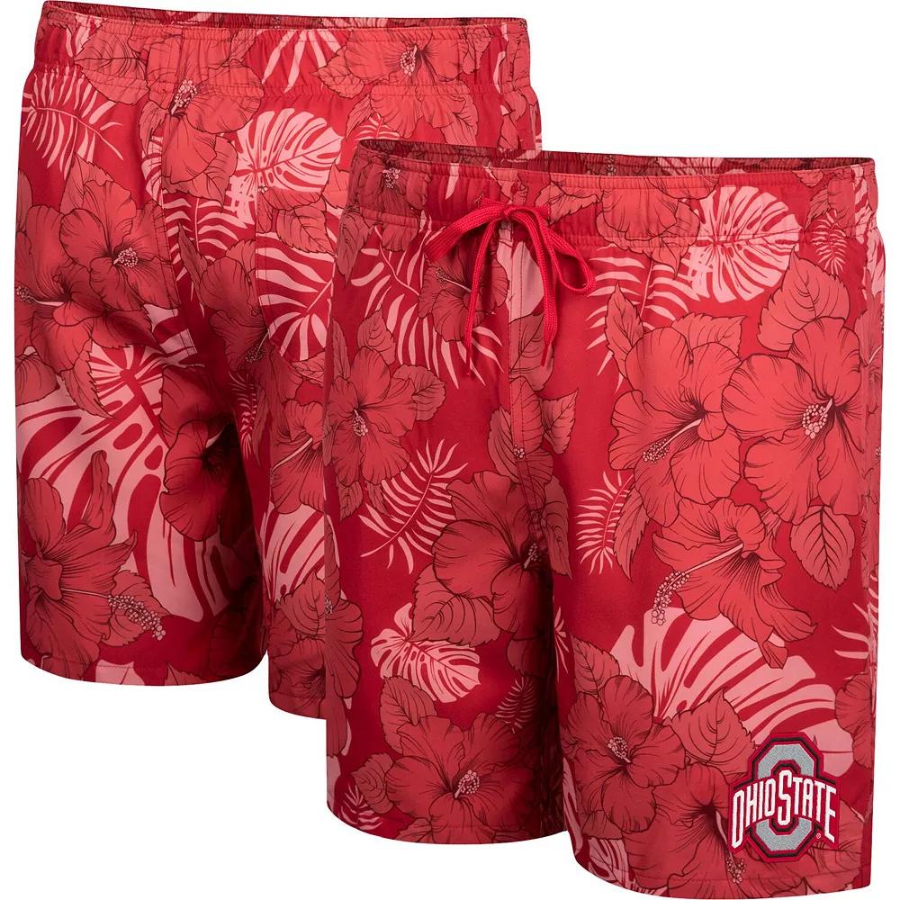 Mens Colosseum Scarlet Ohio State Buckeyes The Dude Swim Shorts Product Image