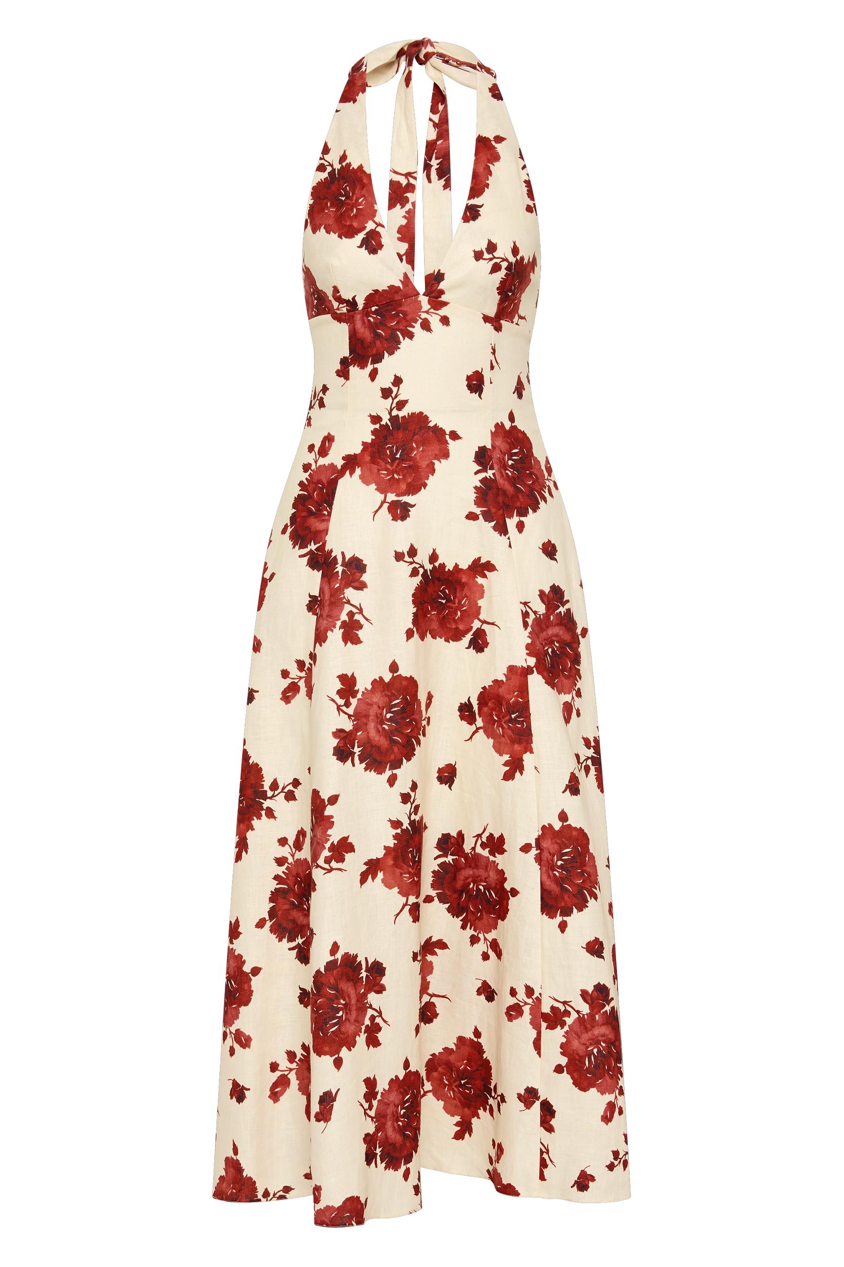 Marga Mini Dress Cecile Floral Garnet - Final Sale Product Image