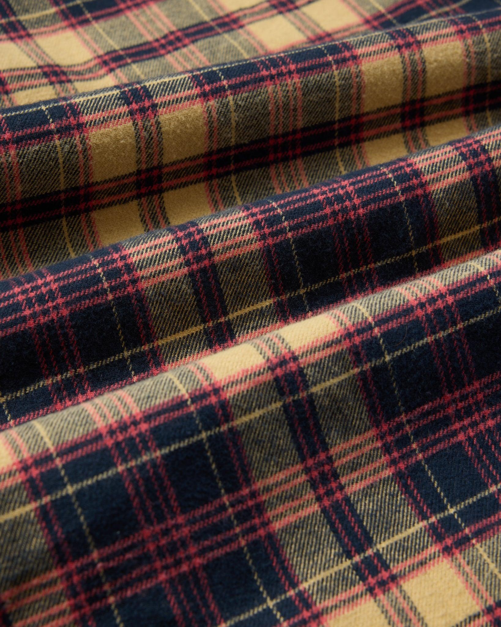 Shady Grove Stretch Flannel Shirt - Navy Red Ecru Product Image