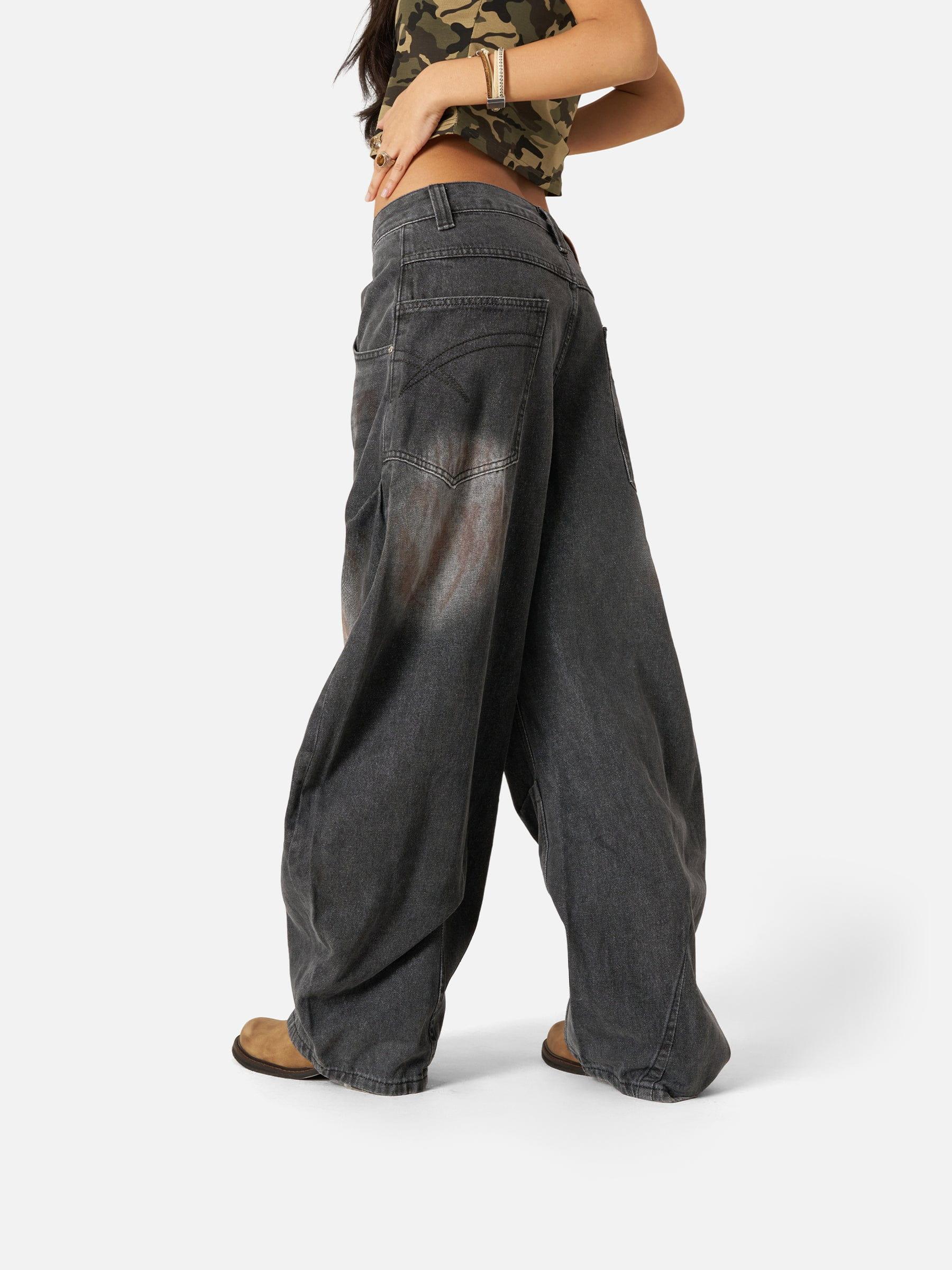 Aelfric Eden Dirty-Dyed Super Baggy Barrel Jeans Product Image