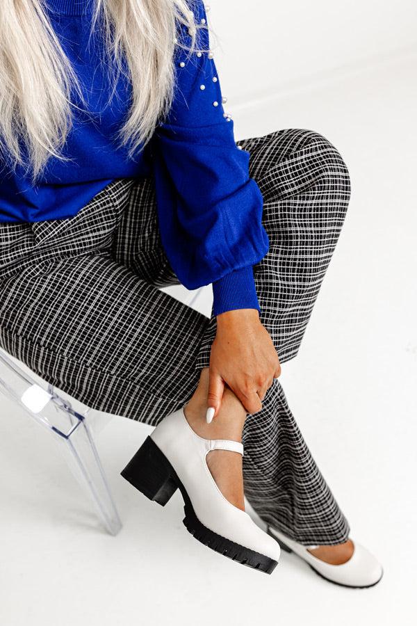 The Tiffany Faux Leather Mary Jane in Ivory Product Image