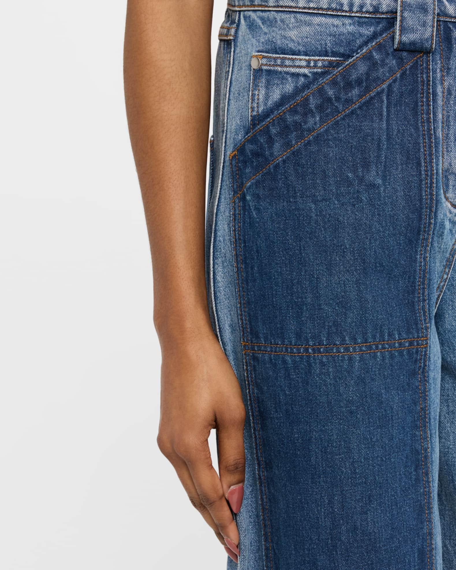 Denim Patchwork Pants Product Image