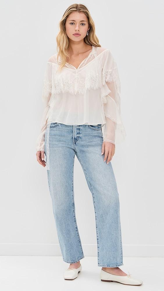 LoveShackFancy Afton Blouse | Shopbop Product Image