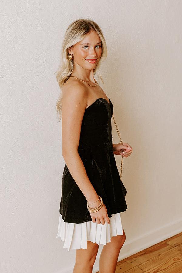 Midnight Rendezvous Velvet Mini Dress Product Image