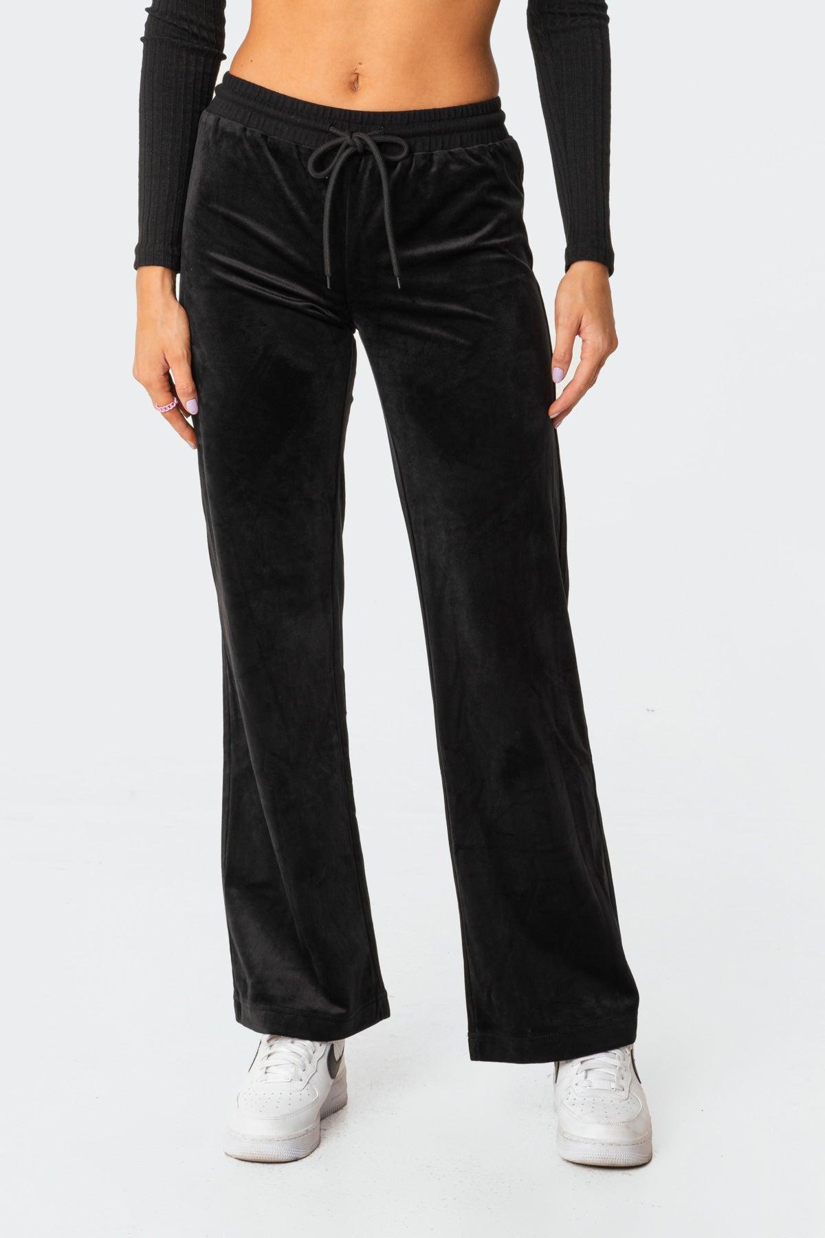 Erin Low-Rise Velour Sweatpants Product Image