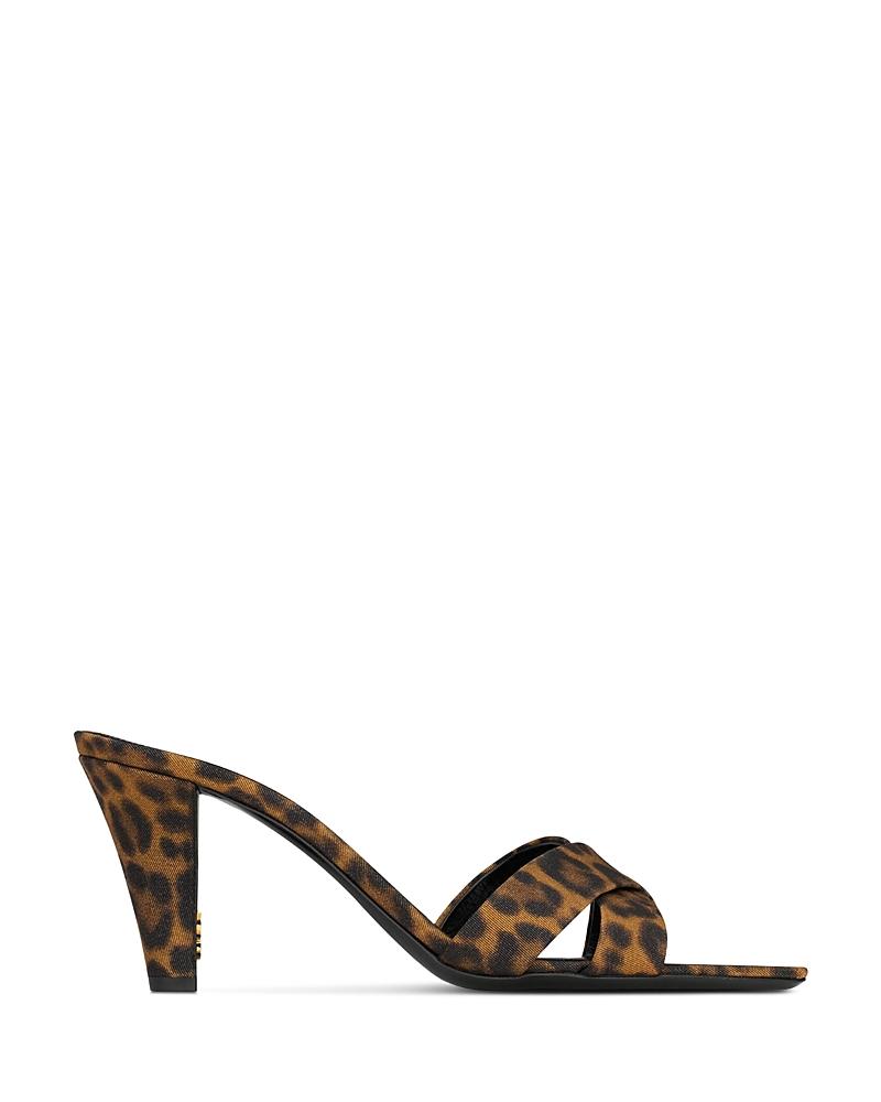 Womens Jill Mules in Leopard Grosgrain Product Image