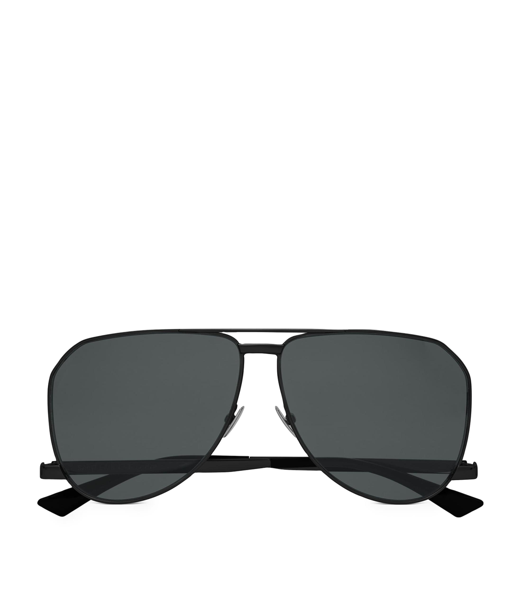 SAINT LAURENT Black Sl 690 Dust Sunglasses In Black-black-black Product Image