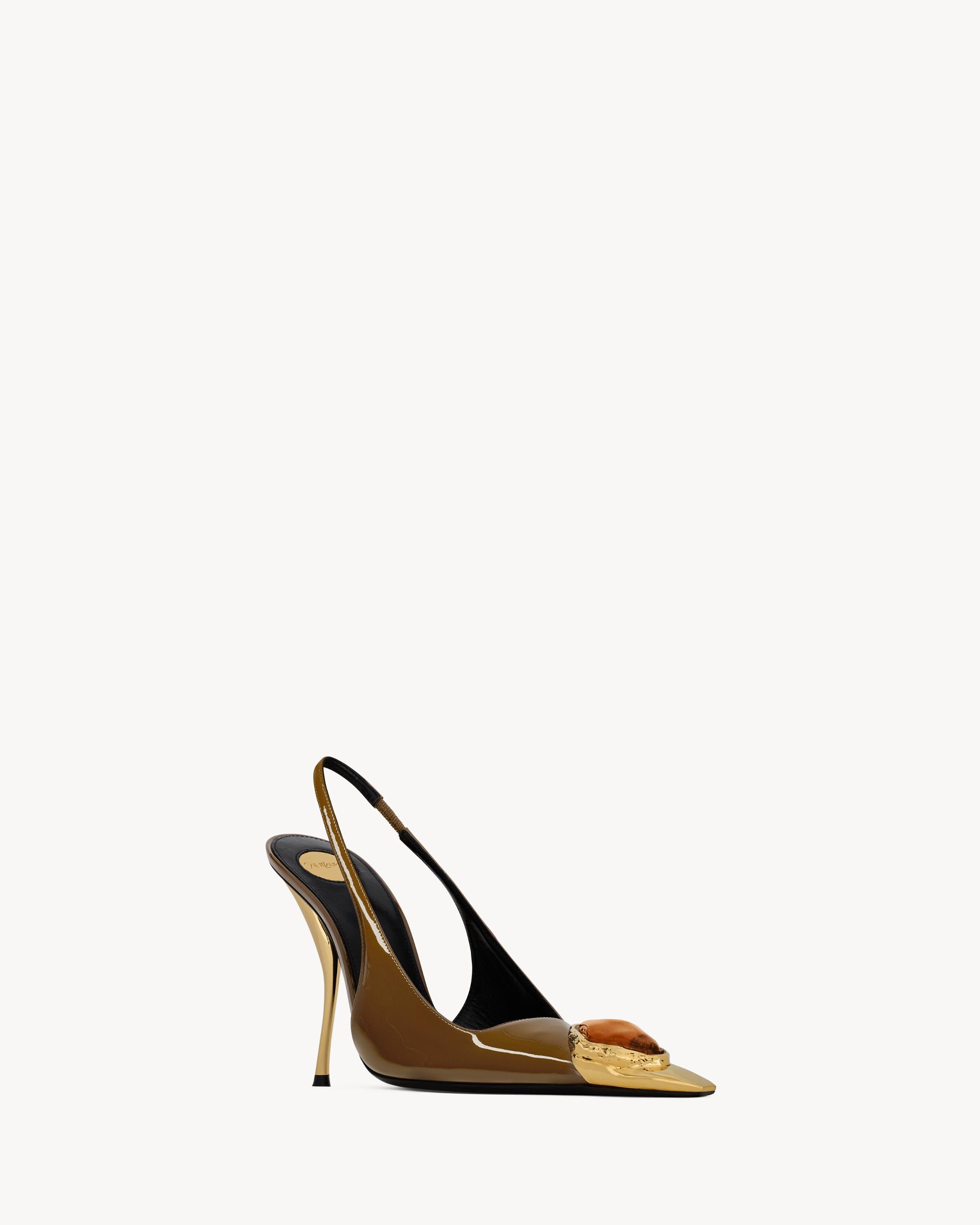 LOULOU slingback pumps in patent leather Product Image