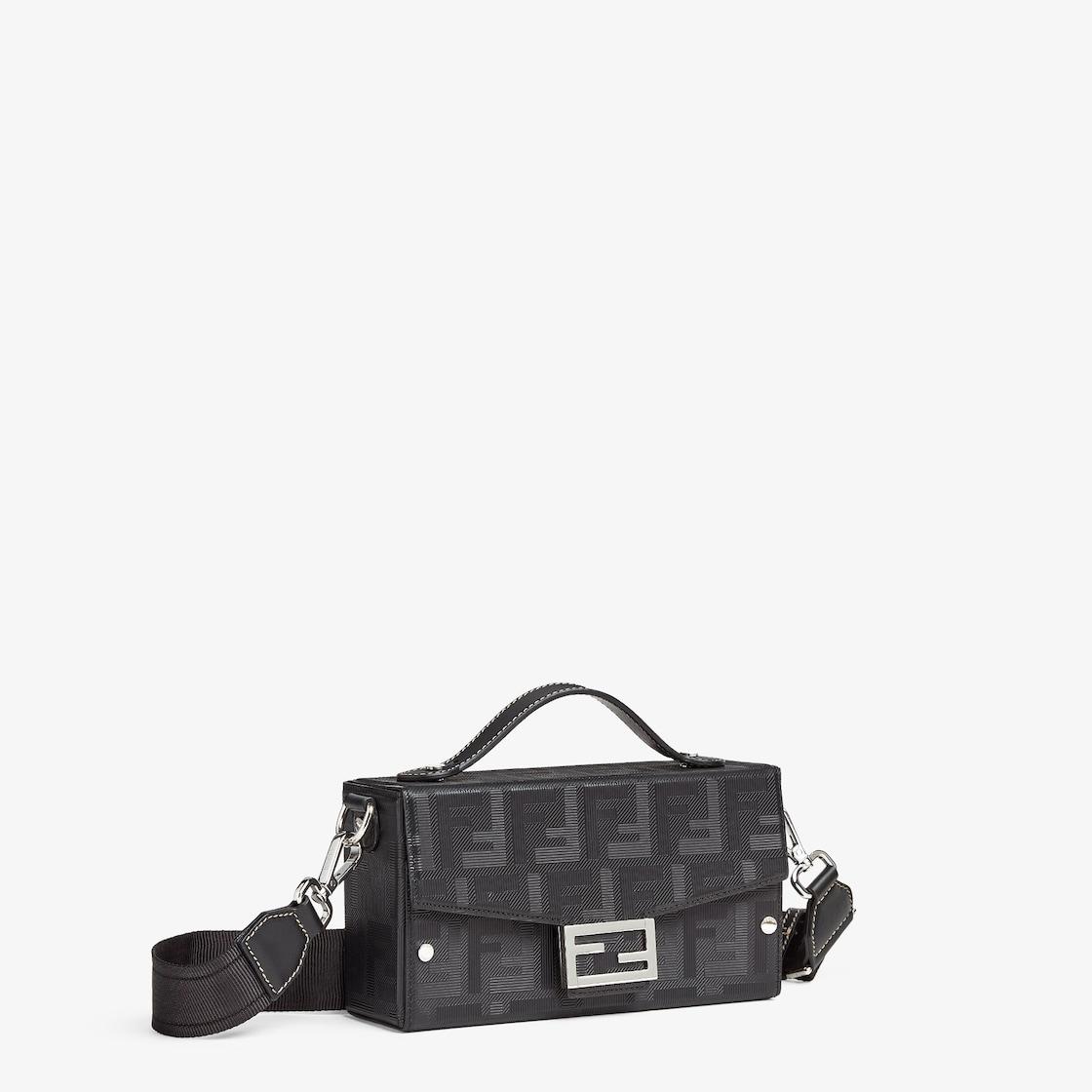 Soft Trunk BaguetteBlack leather bag Product Image