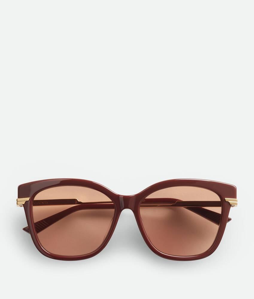 Women's Classic Square Sunglasses in Burgundy/brown Product Image