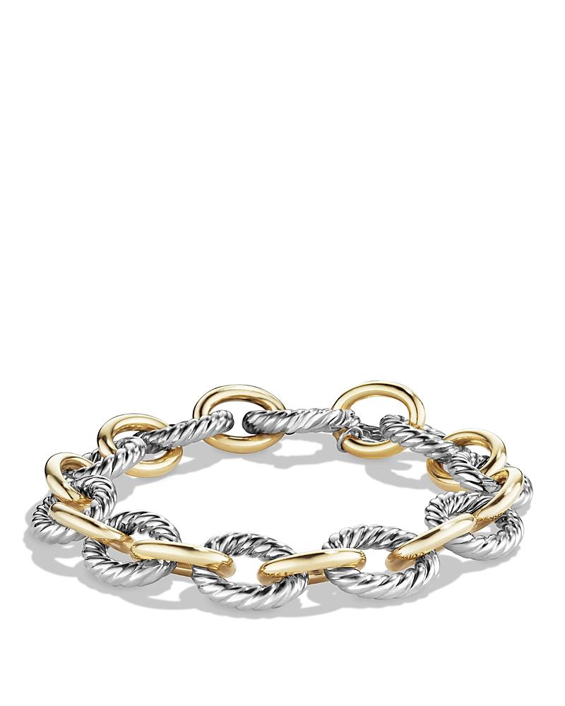Womens Oval Link Chain Bracelet With 18K - Product Image