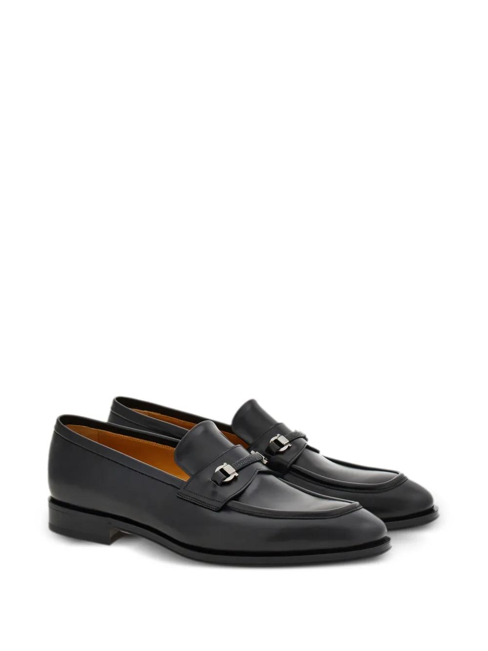 Gancini-details leather loafers Product Image