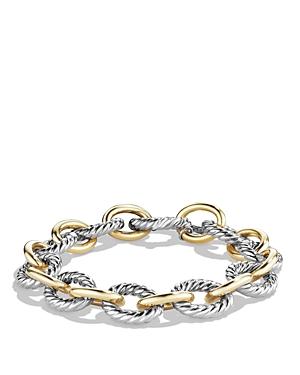Womens Oval Link Chain Bracelet With 18K - Product Image