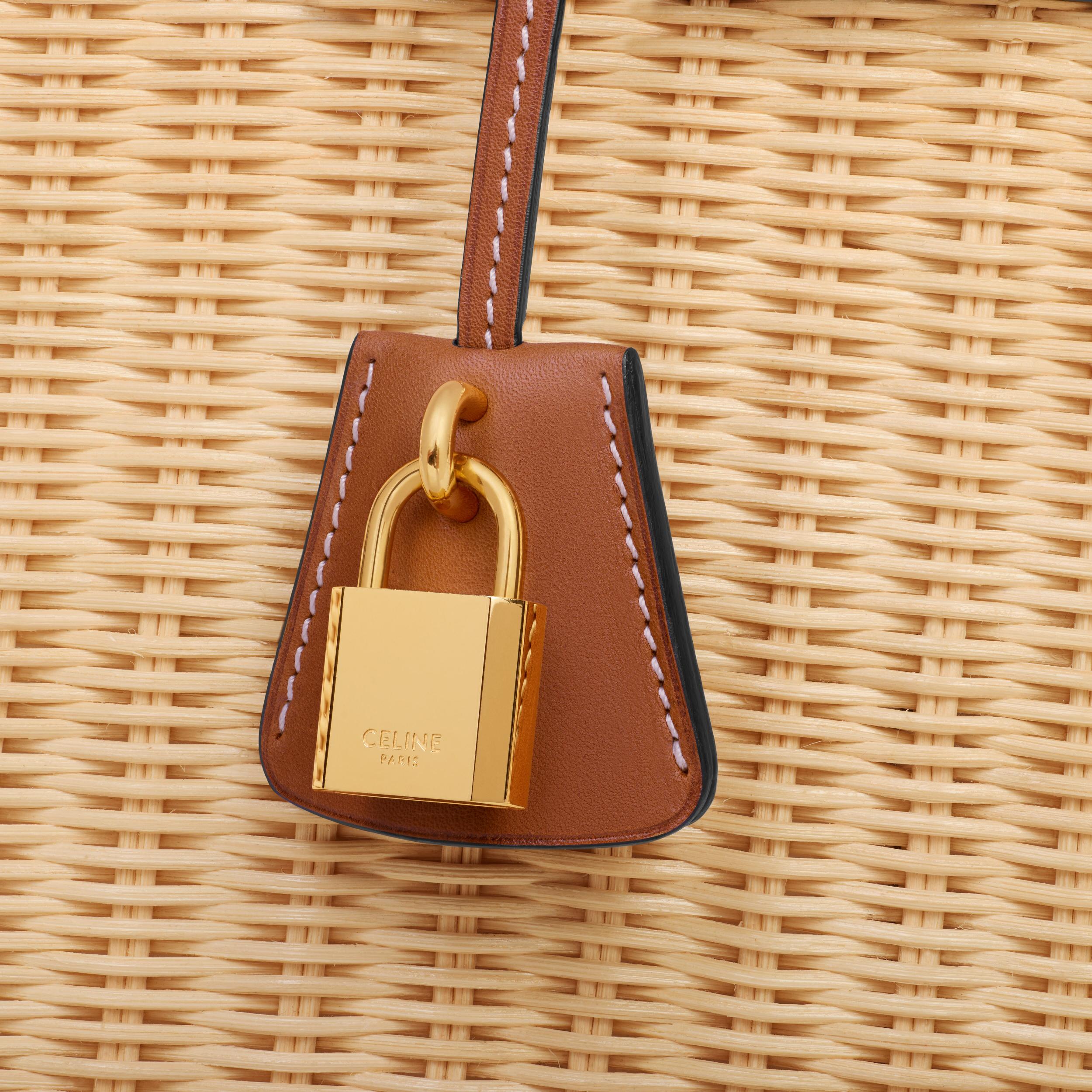 TEEN CELINE CONTI BAG IN WICKER AND NATURAL CALFSKIN Product Image