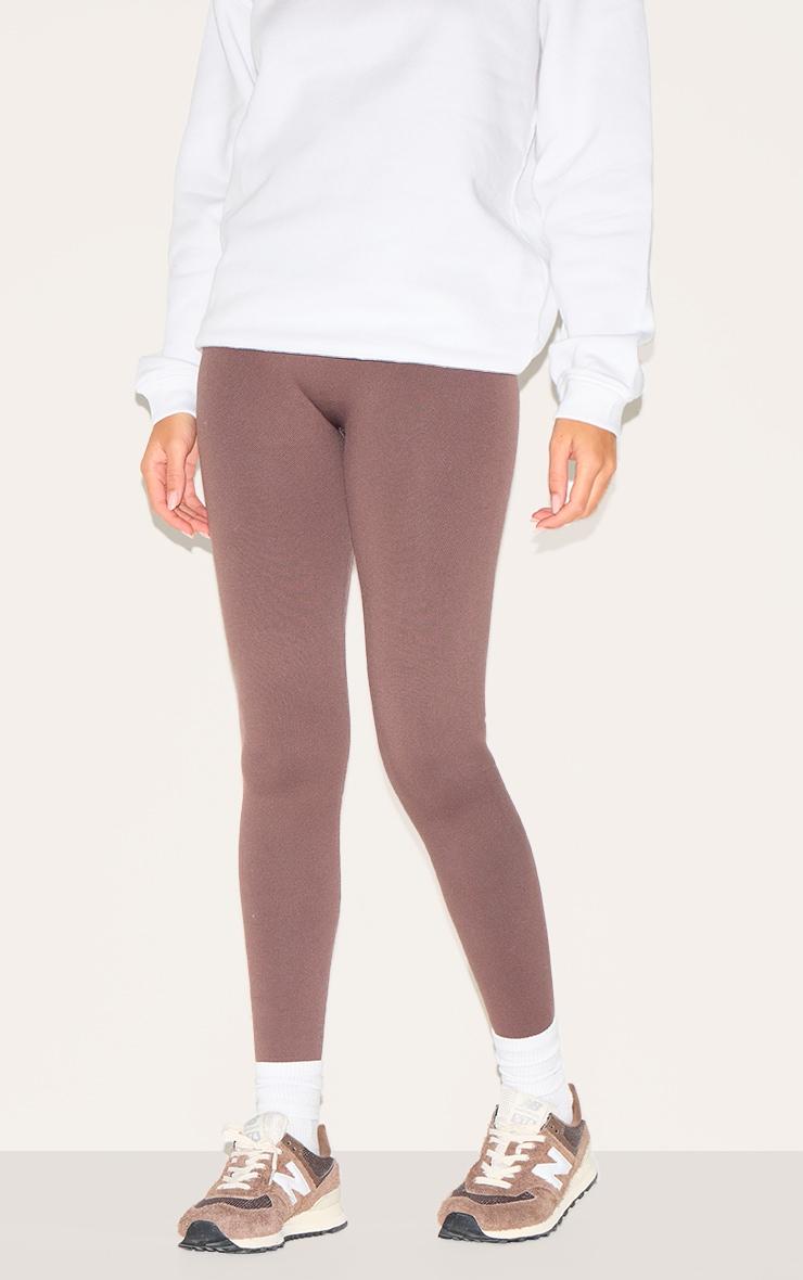 Chocolate Seamless High Waist Gym Leggings Product Image