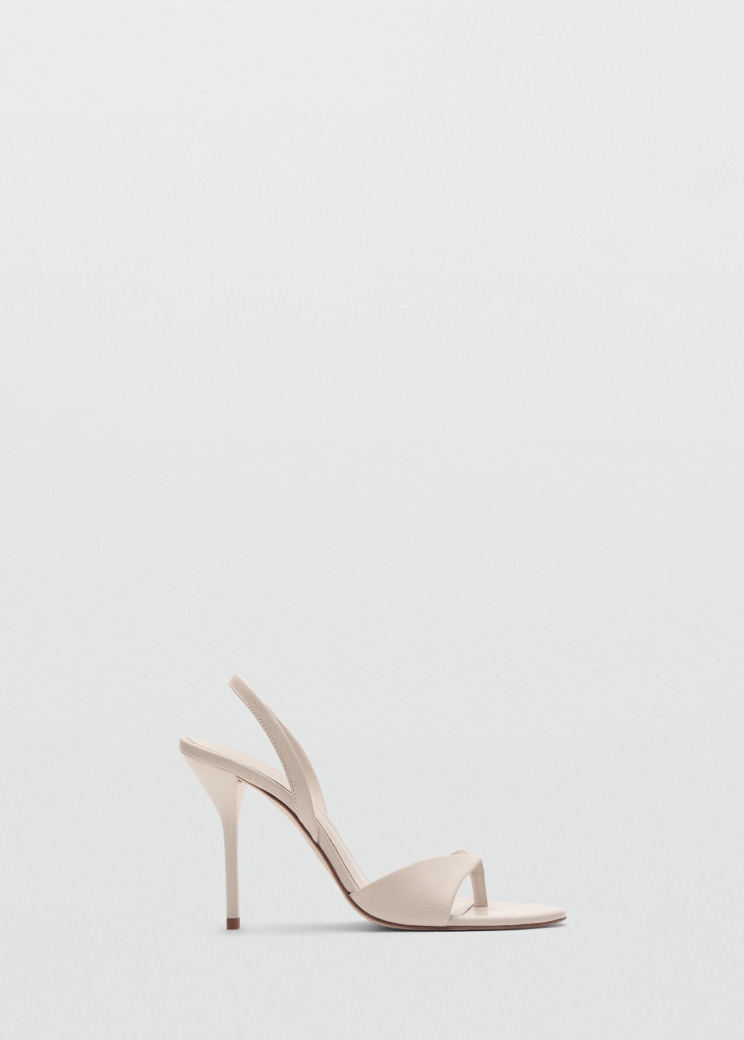 Leather sandals with contrasting heels - Women | MANGO USA Product Image