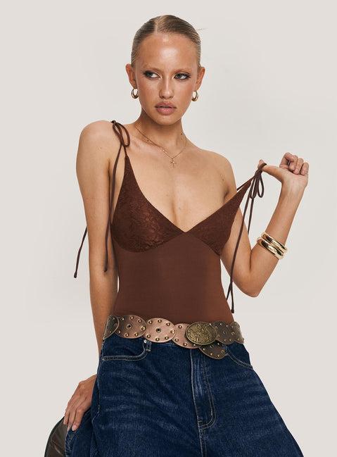 Prichard Bodysuit Brown Product Image
