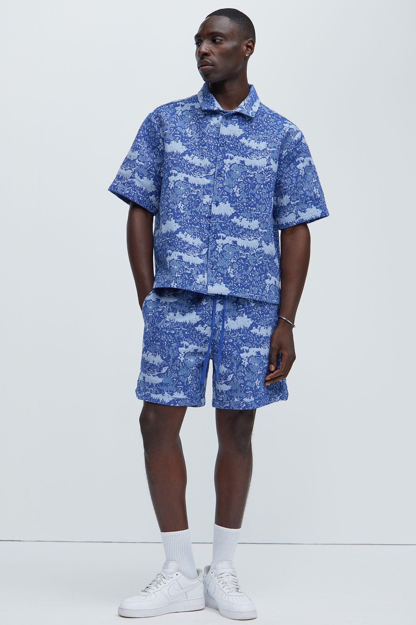 Deklan Textured Shirt - Blue/combo Product Image