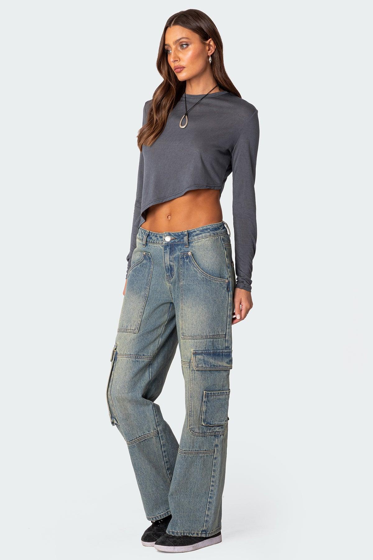 Asymmetric Long Sleeve T Shirt Product Image