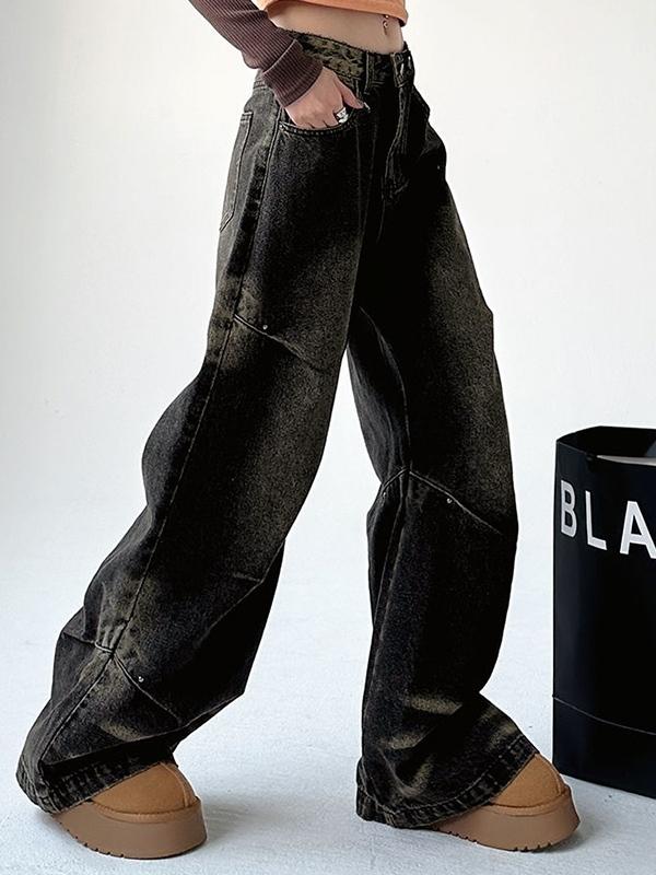 Hip Pop Distressed High Rise Boyfriend Jeans Product Image