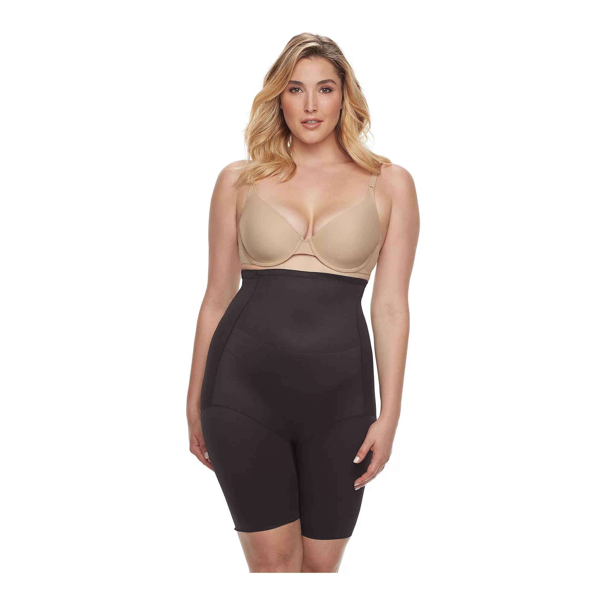 Naomi & Nicole® Firm Control Shapewear Plus Size Unbelievable Comfort High Waist Thigh Slimmer 7779, Women's, Size: 4XL, Warm Beige Product Image