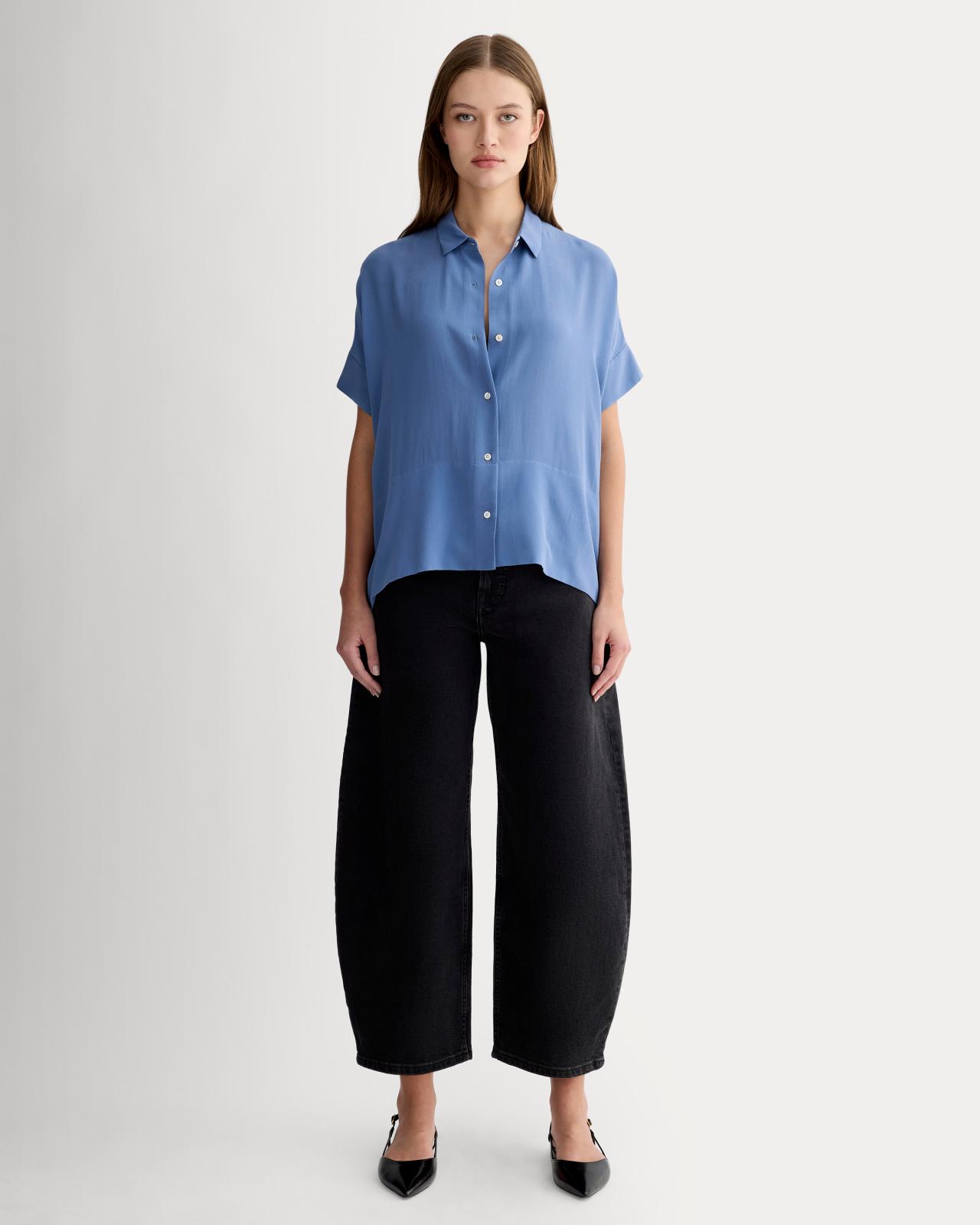 Womens Boxy Shirt in Washable Silk by Everlane Size 0 Product Image