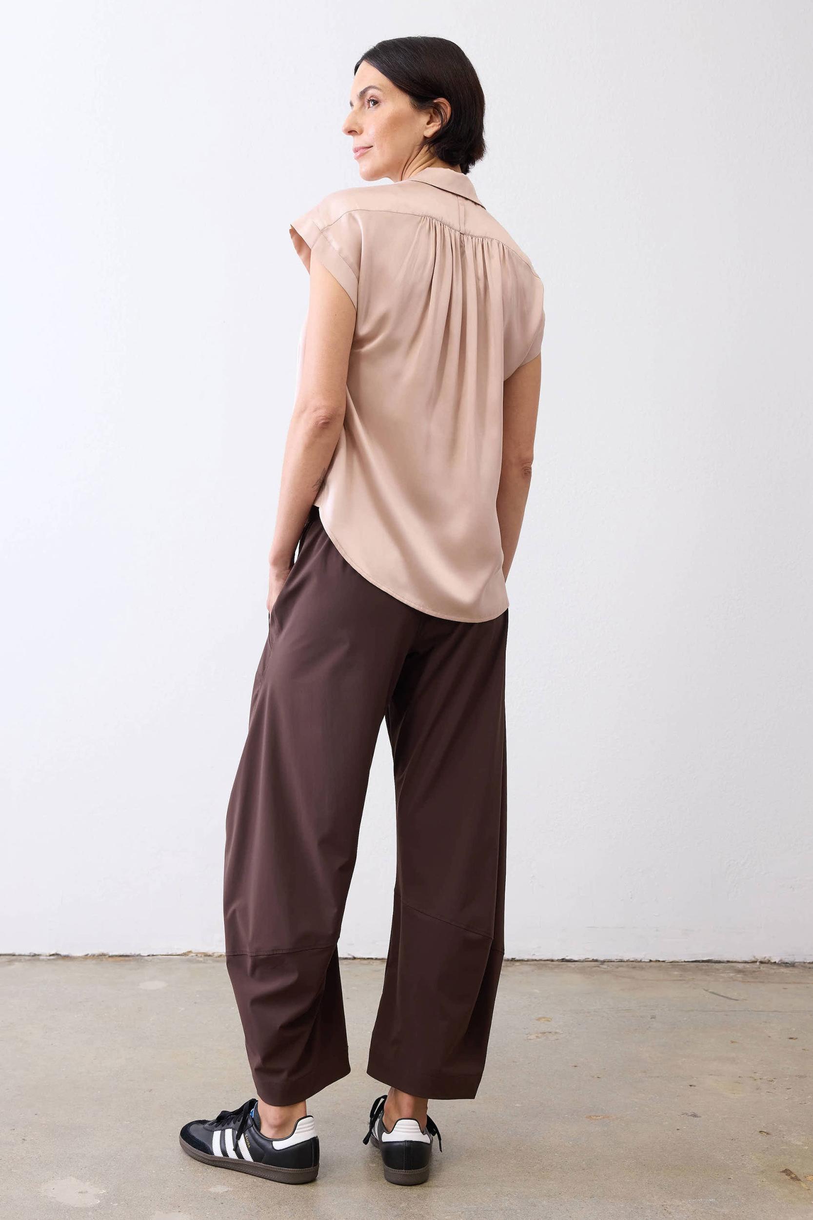 The Nonchalant Oversized Silk Blouse Product Image