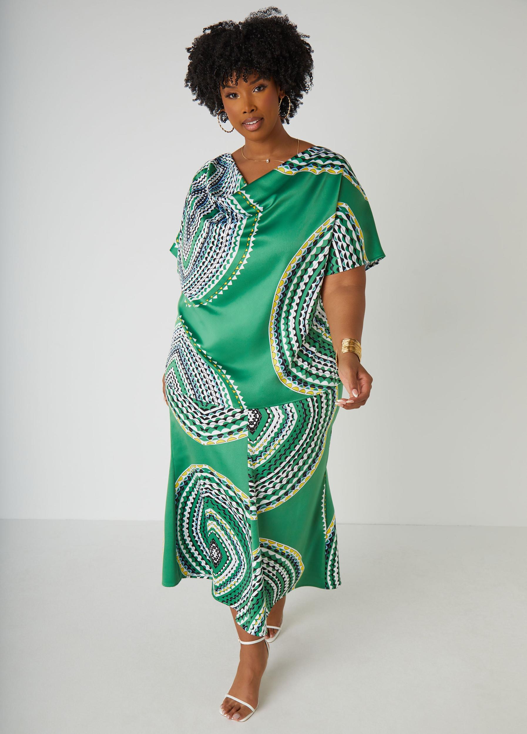 Circle Print Satin Blouse Product Image