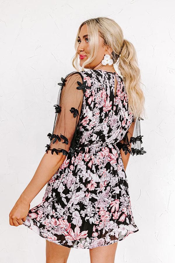 Vineyard Villa Pleated Dress in Black Product Image