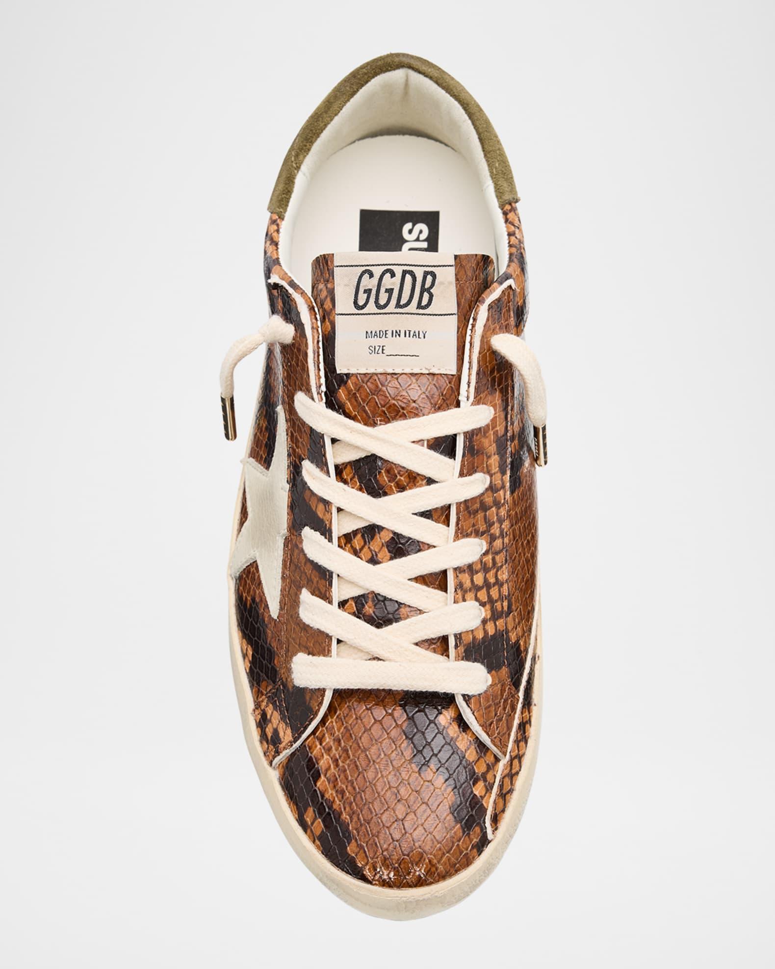 Superstar Pyhton-Print Mixed Leather Low-Top Sneakers Product Image