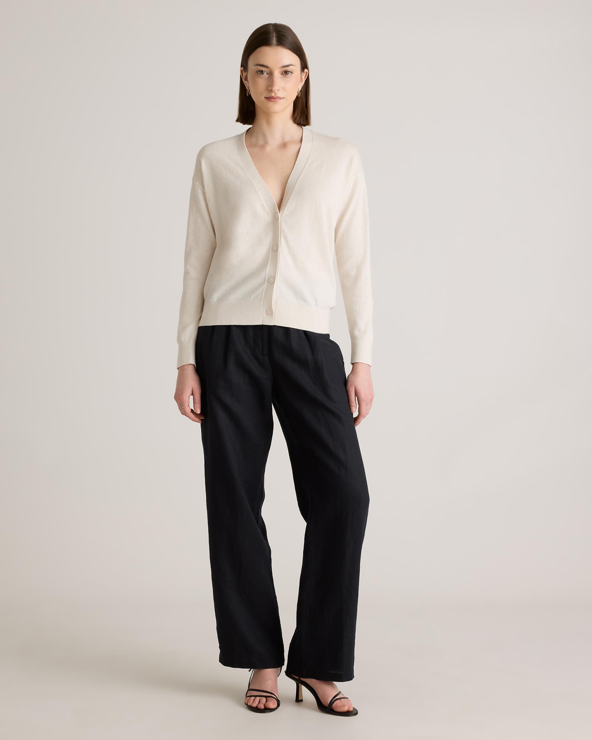 Quince | Women's Lightweight Cotton Cashmere Cardigan Sweater Organic Cotton Product Image