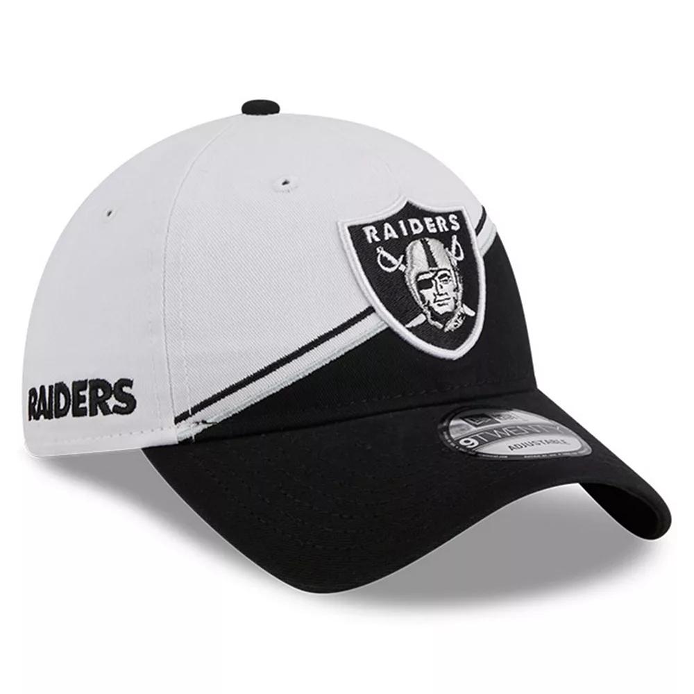 Men's New Era  White/Black Las Vegas Raiders 2023 Sideline 9TWENTY Adjustable Hat, Lvr White Product Image