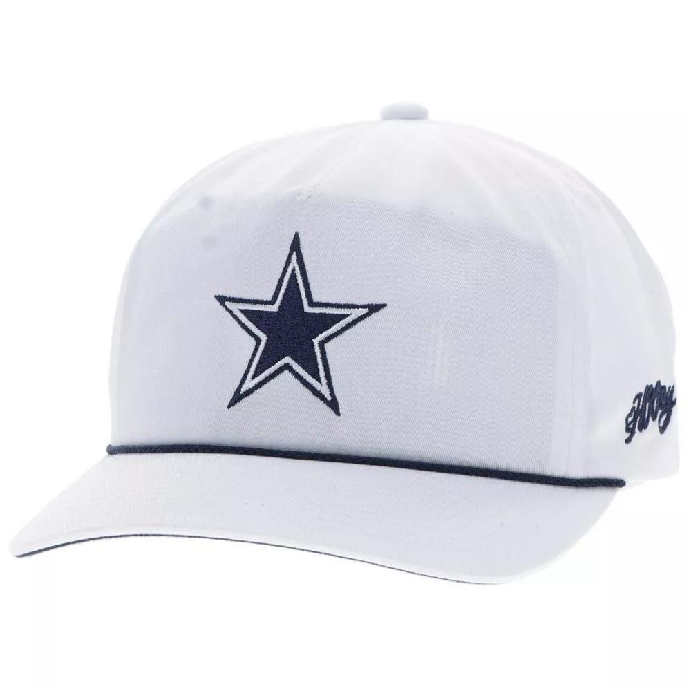 Men's HOOey White Dallas Cowboys Star Logo Rope Adjustable Hat Product Image