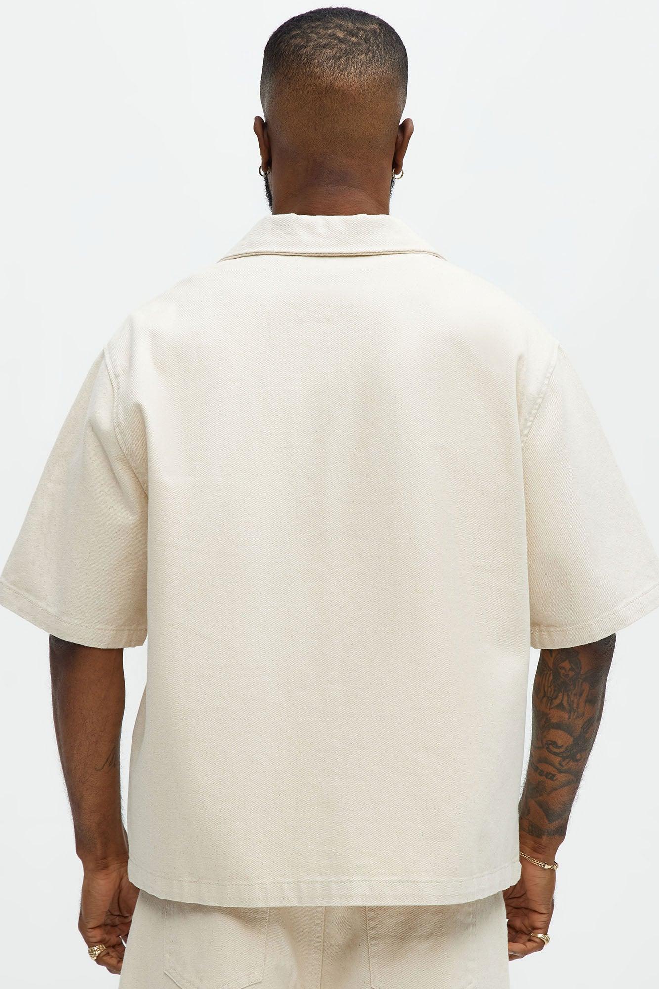 Colin True Denim Button Up Shirt - Sand Product Image