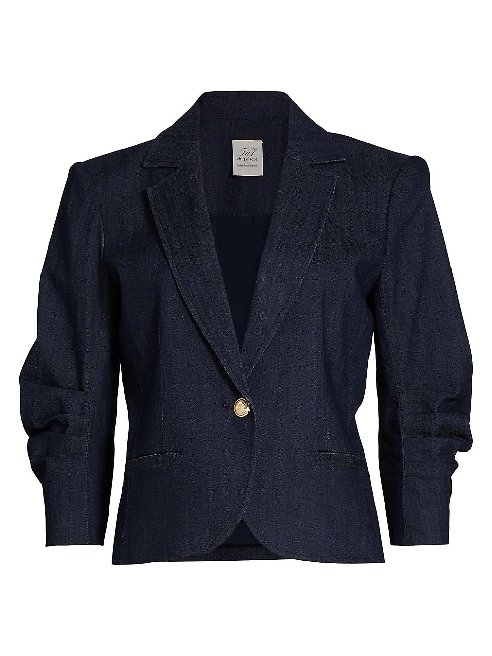 Womens Petit Khloe Denim Blazer Product Image