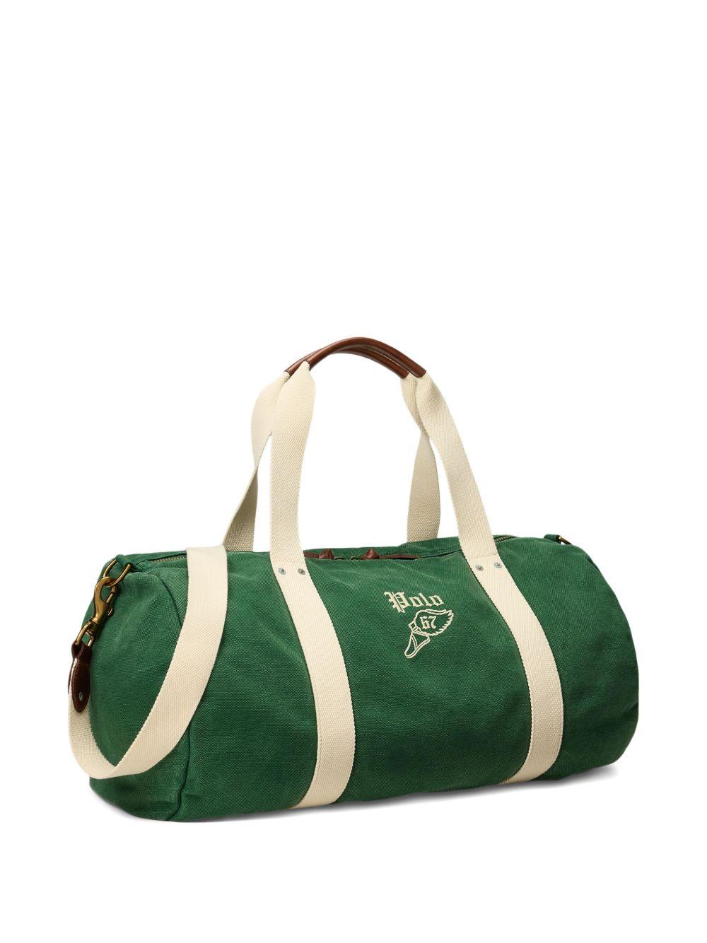 embroidered canvas duffle bag Product Image