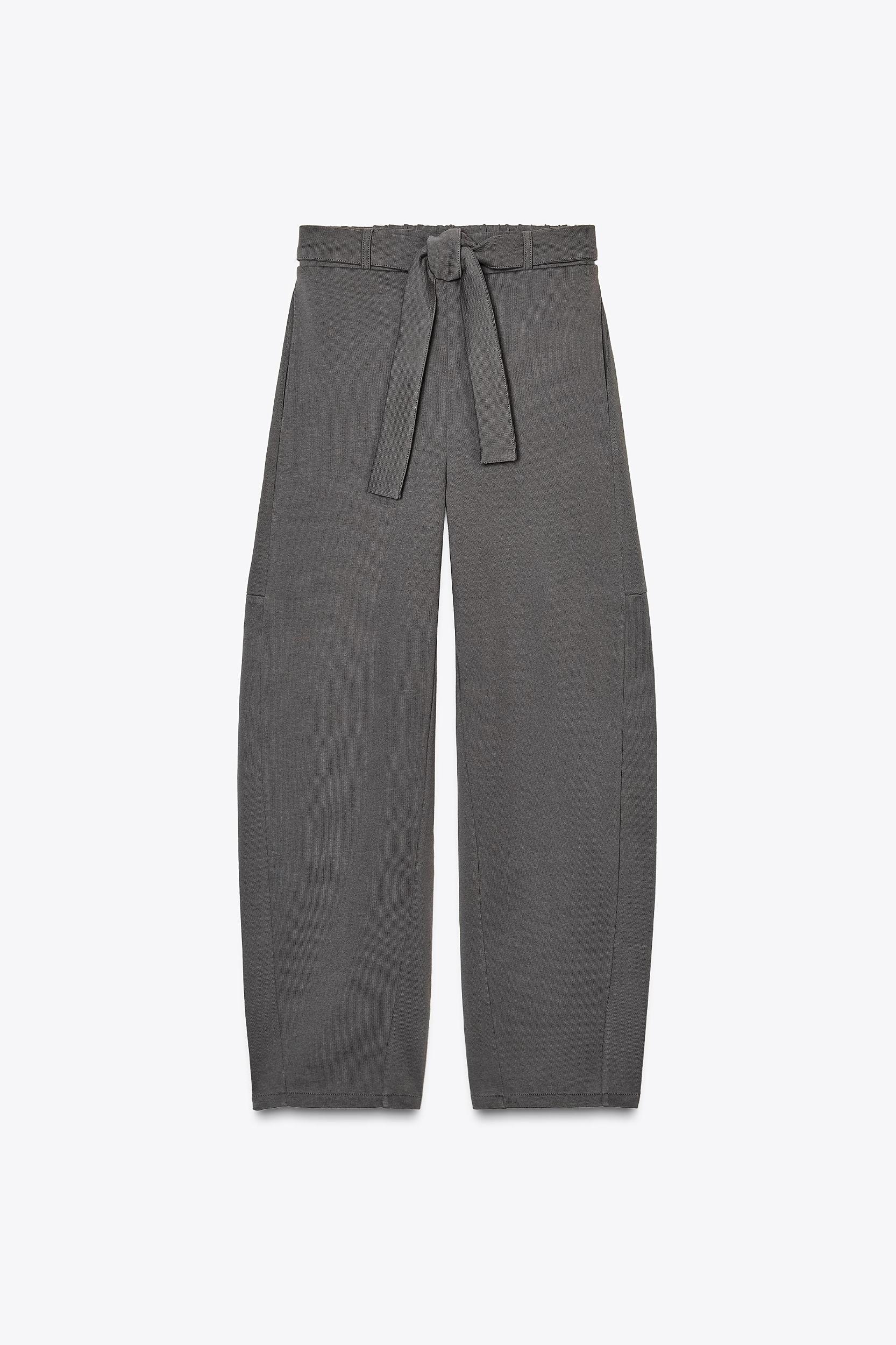 WIDE LEG BELTED PANTS Product Image