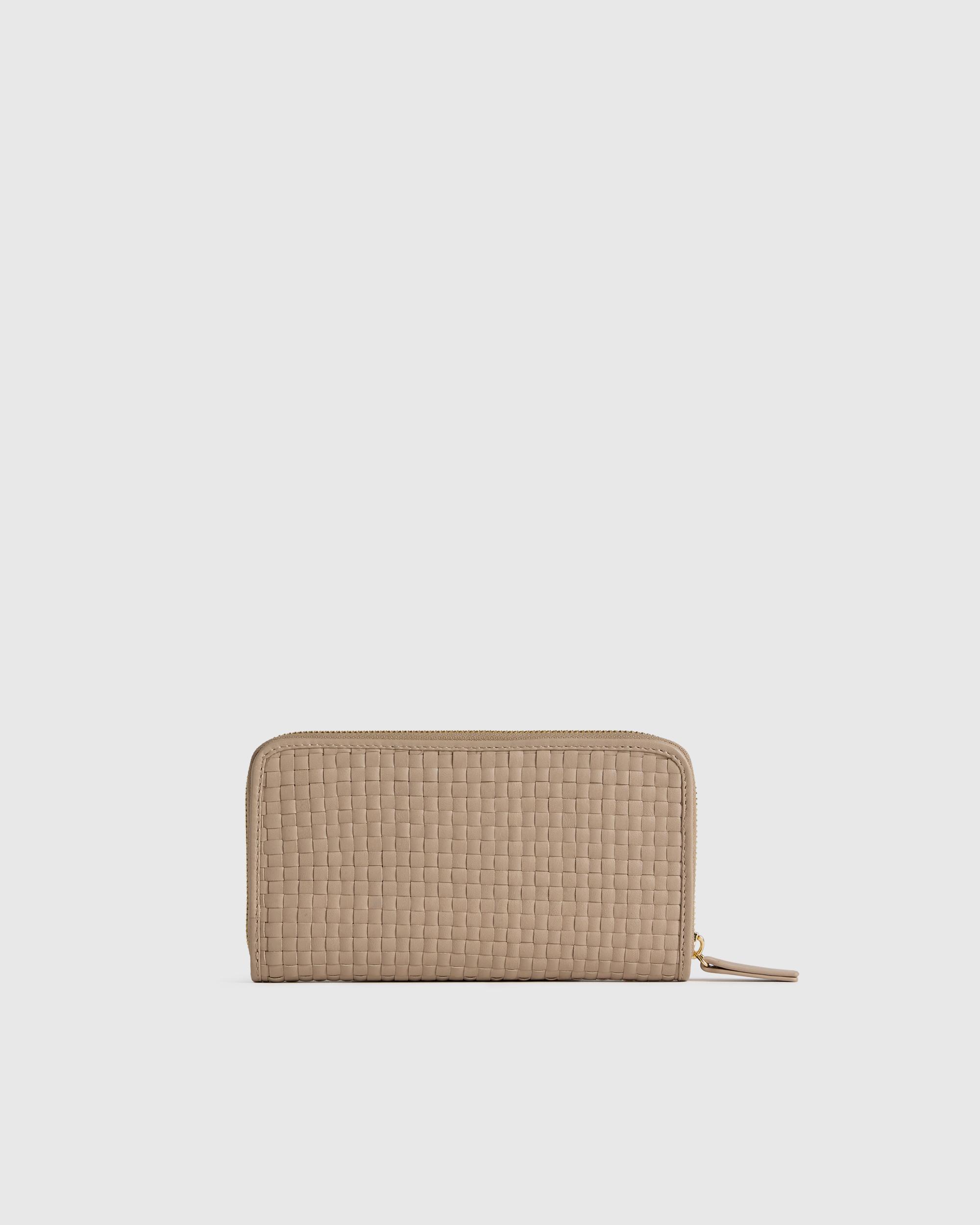 Quince | Women's Italian Leather Handwoven Continental Wallet Product Image