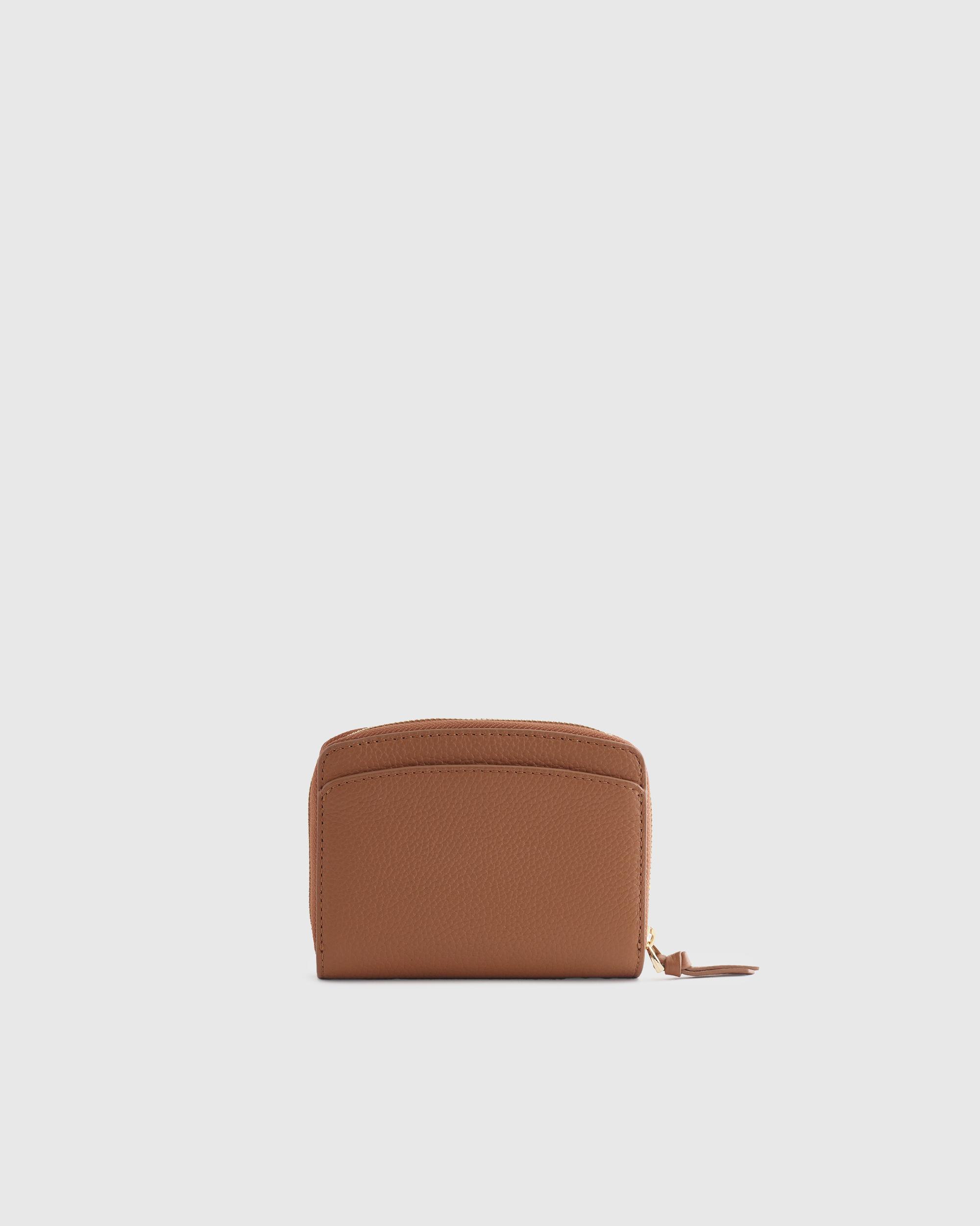 Quince | Women's Italian Pebbled Leather Compact Wallet Italian Leather Product Image
