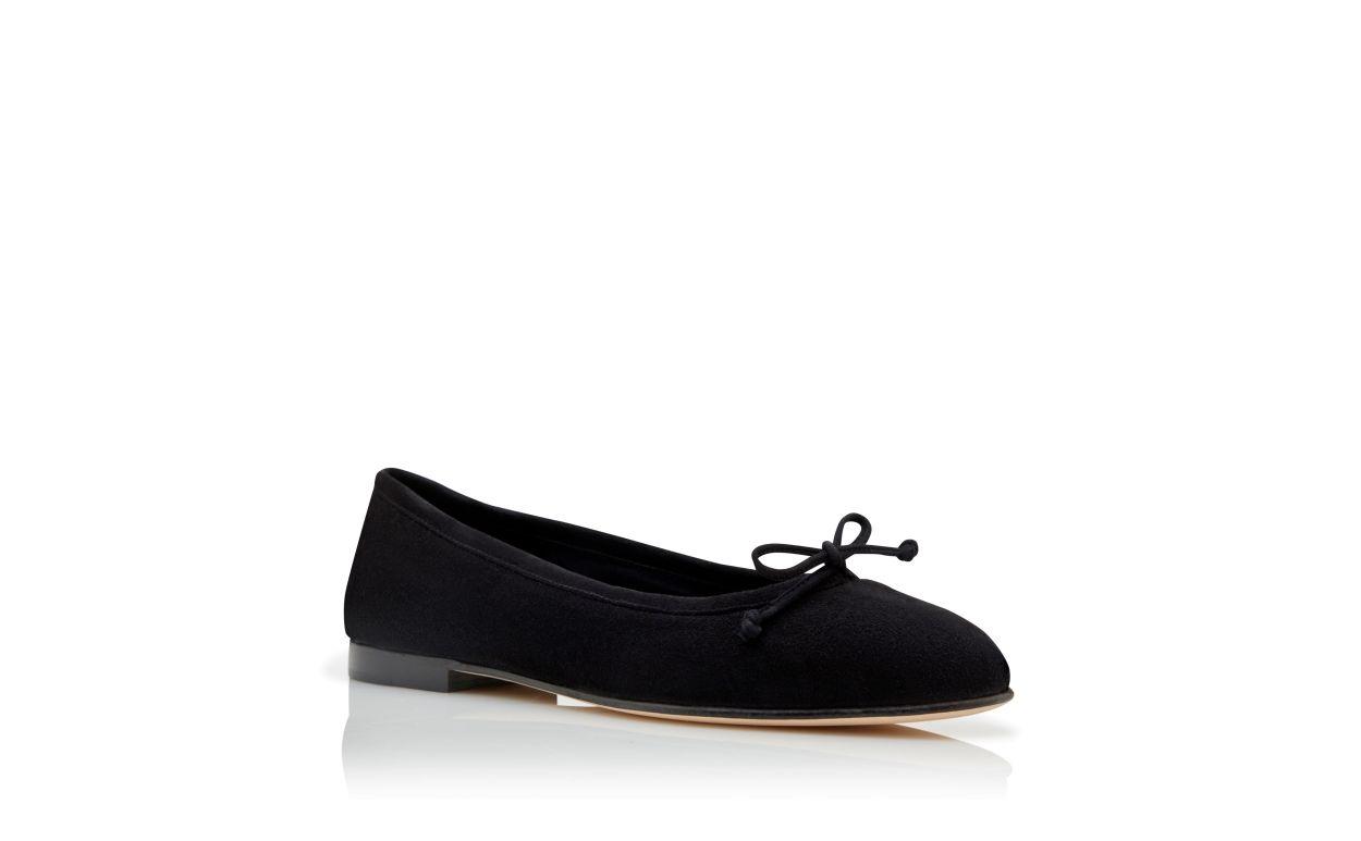 VERALLI Black Suede Ballerina Flats Product Image