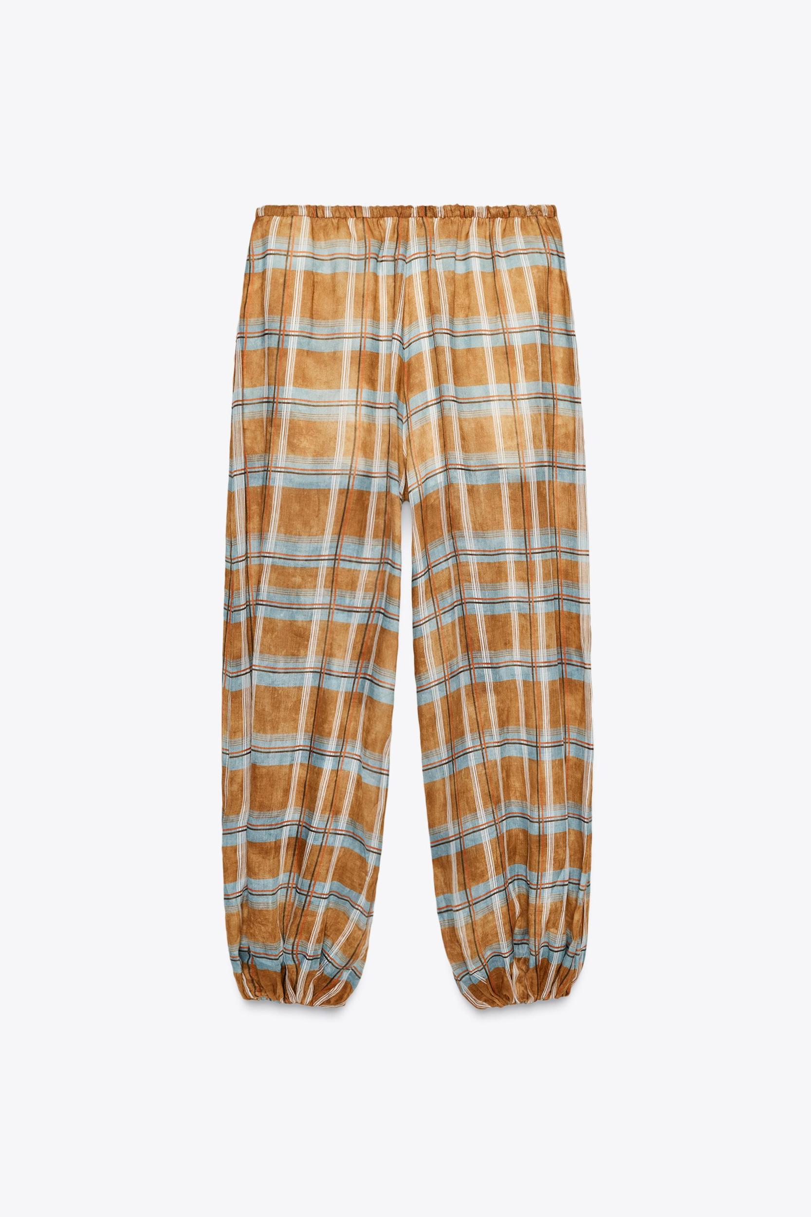 ZW COLLECTION RAMIE CHECK BALLOON PANTS Product Image