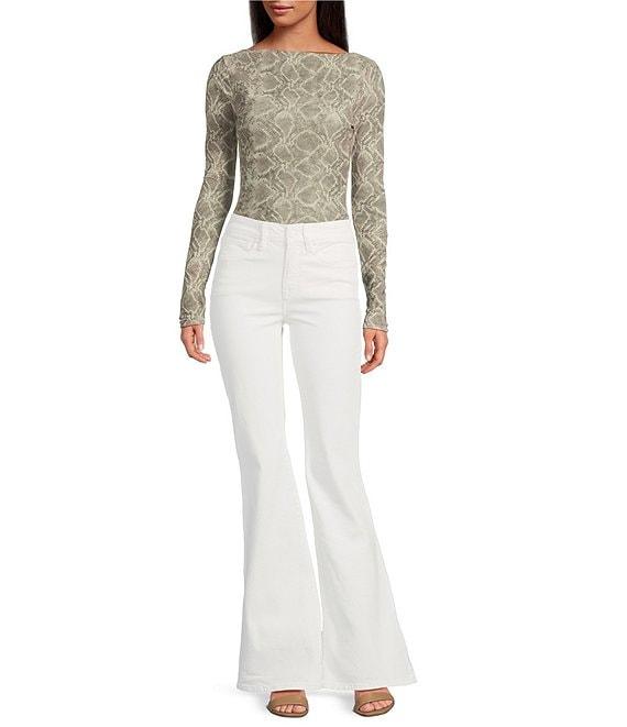 Good American Good Legs Mid Rise Flare Jeans Product Image