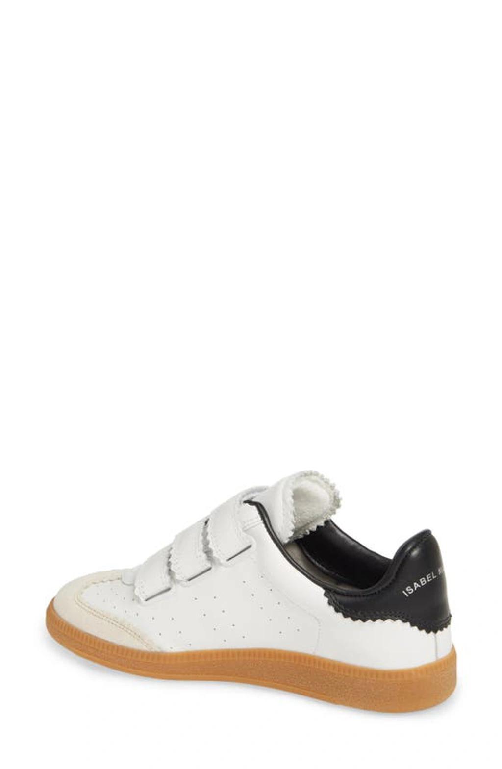 ISABEL MARANT Beth Suede-trimmed Leather Sneakers In White Product Image